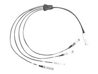 Cisco Direct-Attach Breakout Cable - Nätverkskabel - QSFP+ (hane) till SFP+ (hane) - 5 m - SFF-8431/SFF-8436/SFF-8461 - passiv - grå - för P/N: N9K-C93180YC-FX3, N9K-C9336C-FX2-E, NC55-MPA-4H-HX-S=, NC57-24X400G-BA=, UCS-FI-64108 QSFP-4SFP10G-CU5M=