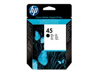 HP 45 - 21 ml - svart - original - blister - bläckpatron - för Deskjet 83X; Officejet G55, g85, R40, R60, R80, T45, T65; Officejet Pro 11XX; psc 500 51645GE#301