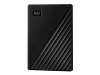 WD My Passport WDBYVG0020BBK - Hårddisk - krypterat - 2 TB - extern (portabel) - USB 3.2 Gen 1 - 256 bitars AES - svart WDBYVG0020BBK-WESN