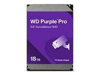 WD Purple Pro WD181PURP - Hårddisk - 18 TB - inbyggd - 3.5" - SATA 6Gb/s - 7200 rpm - buffert: 512 MB WD181PURP