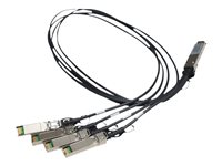 HPE X240 Direct Attach Copper Splitter Cable - Nätverkskabel - SFP+ till QSFP+ - 1 m - för HPE 5900AF-48; Edgeline e920; FlexFabric 1.92, 11908, 12900, 12902; ProLiant e910t 2U JG329A