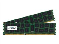 Crucial - DDR3 - sats - 16 GB: 2 x 8 GB - DIMM 240-pin - 1333 MHz / PC3-10600 - CL9 - registrerad - ECC CT2K8G3ERSLD81339