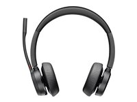 Poly Voyager 4320 - Voyager 4300 UC series - headset - på örat - Bluetooth - trådlös, kabelansluten - USB-C - svart - Zoomcertifierad 77Z31AA