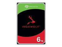 Seagate IronWolf ST6000VN006 - Hårddisk - 6 TB - inbyggd - 3.5" - SATA 6Gb/s - buffert: 256 MB - med 3 års Seagate Rescue Data Recovery ST6000VN006