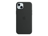 Apple - Baksidesskydd för mobiltelefon - MagSafe-kompatibilitet - silikon - svart - för iPhone 15 Plus MT103ZM/A