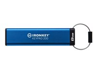 Kingston IronKey Keypad 200 - USB flash-enhet - krypterat - 8 GB - USB 3.2 Gen 1 IKKP200/8GB