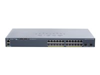 Cisco Catalyst 2960X-24TS-L - Switch - Administrerad - 24 x 10/100/1000 + 4 x Gigabit SFP - skrivbordsmodell, rackmonterbar WS-C2960X-24TS-L