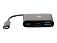 C2G USB C Docking Station with 4K HDMI, USB, and USB C - Power Delivery up to 60W - Dockningsstation - USB-C / Thunderbolt 3 - HDMI C2G54453