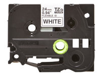 Brother TZe-FX251 - Lim - svart på vitt - Rulle ( 2,4 cm x 8 m) 1 kassett(er) flexibel ID-tejp - för Brother PT-D600; P-Touch PT-3600, D610, D800, E550, P750, P900, P950; P-Touch EDGE PT-P750 TZEFX251