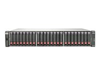 HPE StorageWorks Modular Smart Array 2324fc G2 Single Controller SAN Starter Kit - Hårddiskarray - 24 fack ( SATA-300 / SAS ) - 4Gb Fibre Channel (extern) - kan monteras i rack - 2U AJ955A