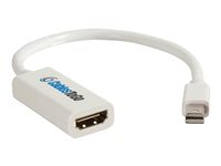C2G Mac-Compatible Mini DisplayPort Male to HDMI Female Adapter Cable with Audio - Videokort - Mini DisplayPort hane till HDMI hona - 15 cm - vit 81289