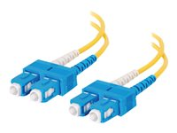 C2G - Patch-kabel - SC enkelläge (hane) till SC enkelläge (hane) - 3 m - fiberoptisk - 9 / 125 mikrometer - gul 85385