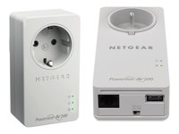 NETGEAR Powerline XAUB2511 - Powerline-adapter - HomePlug AV (HPAV), IEEE 1901 - vägginsticksbar XAUB2511-100PES