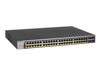 NETGEAR Pro GS752TPv2 - Switch - L3 - smart - 48 x 10/100/1000 (PoE+) + 4 x Gigabit SFP - rackmonterbar - PoE+ (380 W) GS752TP-200EUS