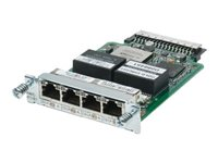 Cisco Clear Channel - Expansionsmodul - MLPPP, FRF.16 - 4 portar - T-1/E-1 - för Cisco 2821 4-pair, 28XX, 28XX V3PN, 29XX, 38XX, 38XX V3PN, 39XX HWIC-4T1/E1=