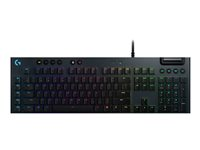 Logitech G815 LIGHTSYNC RGB Mechanical Gaming Keyboard - GL Tactile - Tangentbord - bakgrundsbelysning - USB - Nordisk - tangentbrytare: GL Tactile - svart - för Komplett Epic Gaming PC a166, a170 920-008989