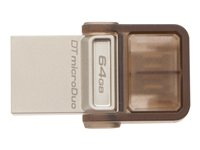 Kingston DataTraveler microDuo - USB flash-enhet - 64 GB - USB 2.0 DTDUO/64GB