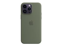 Apple - Baksidesskydd för mobiltelefon - MagSafe-kompatibilitet - silikon - oliv - för iPhone 14 Pro Max MQUN3ZM/A