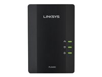 Linksys PowerLine PLSK400 - - PowerLine adaptersats - 4-ports-switch - HomePlug AV (HPAV) - vägginsticksbar PLSK400-EU