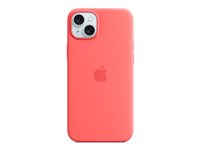Apple - Baksidesskydd för mobiltelefon - MagSafe-kompatibilitet - silikon - guava - för iPhone 15 Plus MT163ZM/A