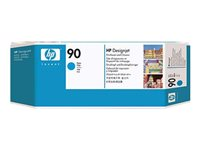 HP 90 - Cyan - skrivhuvud med rengörare - för DesignJet 4000, 4000ps, 4020, 4020ps, 4500, 4500mfp, 4500ps, 4520, 4520 HD-MFP, 4520ps C5055A