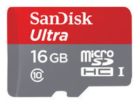 SanDisk Mobile Ultra - Flash-minneskort - 16 GB - UHS Class 1 / Class10 - microSDHC UHS-I SDSDQUA-016G-U46A