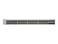NETGEAR Smart GS752TPS - Switch - Administrerad - 48 x 10/100/1000 (PoE) + 2 x kombinations-Gigabit SFP + 4 x Gigabit SFP - rackmonterbar - PoE GS752TPSB-100EUS