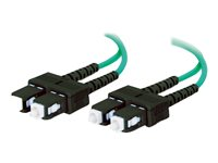 C2G 10Gb OM3 SC/SC Duplex 50/125 Multimode Fibre Patch Cable - Patch-kabel - SC-läge (multi-mode) (hane) till SC-läge (multi-mode) (hane) - 10 m - fiberoptisk - duplex - 50/125 mikron - OM3 - havsblå 85166