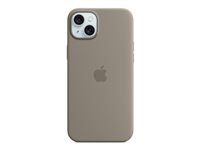 Apple - Baksidesskydd för mobiltelefon - MagSafe-kompatibilitet - silikon - lera - för iPhone 15 Plus MT133ZM/A