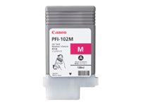 Canon PFI-102 M - 130 ml - magenta - original - bläcktank - för imagePROGRAF iPF500, iPF510, IPF600, iPF605, iPF610, iPF700, iPF710, iPF720, LP17, LP24 0897B001