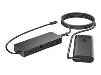 HP Universal - Dockningsstation - USB-C - HDMI, DP - 10Mb LAN - med laptop-laddare 9H0H9AA