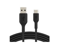 Belkin BoostCharge - USB-kabel - 24 pin USB-C (hane) till USB (hane) - 3 m - svart CAB001BT3MBK