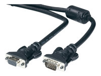 Belkin VGA/SVGA Monitor Extension Cable - VGA-förlängningskabel - HD-15 (VGA) (hane) till HD-15 (VGA) (hona) - 1.8 m - tvinnad, tumskruvar F2N025CP1.8M