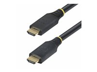 StarTech.com 15m (49.2ft) Active High Speed HDMI Cable, 4K60Hz - Hög hastighet - HDMI-kabel med Ethernet - HDMI hane till HDMI hane - 15 m - skärmad - svart - aktiv, 2K144Hz stöd, 4K60Hz UHD-stöd, HDR10-stöd HDMI2-CABLE-4K60-15M