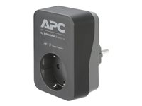 APC Essential Surgearrest PME1WB-GR - Överspänningsskydd - AC 220/230/240 V - 4000 Watt - utgångskontakter: 1 - Tyskland - svart PME1WB-GR