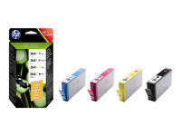 HP 364 - 4-pack - svart, gul, cyan, magenta - bläckpatron/papperssats - för Deskjet 35XX; Photosmart 55XX, 55XX B111, 65XX, 7510 C311, 7520, Wireless B110 SM596EE