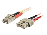 C2G - Patch-kabel - LC multiläge (hane) till SC-läge (multi-mode) (hane) - 20 m - fiberoptisk - 50/125 mikron - orange 85133