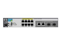 HPE Aruba 2915-8G-PoE - Switch - Administrerad - 8 x 10/100/1000 + 2 x kombinations-Gigabit SFP - skrivbordsmodell - PoE J9562A#ABB