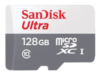 SanDisk Ultra - Flash-minneskort - 128 GB - Class 10 - mikroSDXC UHS-I SDSQUNR-128G-GN3MN