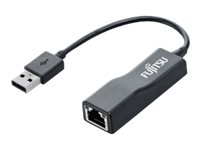 Fujitsu USB2.0-LAN-Adapter - Nätverksadapter - USB 2.0 - 10/100 Ethernet - svart, antracit - för CELSIUS Mobile H910, H970; ESPRIMO Q956; LIFEBOOK A532, E554, SH531, T731; Stylistic Q550 S26391-F6055-L510