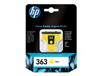HP 363 - 6 ml - gul - original - gul - bläckpatron - för Photosmart 31XX, 82XX, C5100, C5170, C5175, C5190, C5194, C6100, C6150, C6175, C7100 C8773EE#301