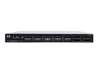 HPE SN6000 Stackable Single Power Fibre Channel Switch - Switch - Administrerad - 8 x 8 GB fiberkanal SFP+ + 4 x XPAK - rackmonterbar BK780B