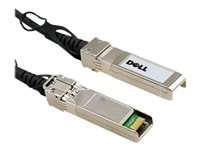 Dell 10GbE Copper Twinax Direct Attach Cable - Direktkopplingskabel - SFP+ (hane) till SFP+ (hane) - 3 m - dubbelaxlad - för Networking N1148; PowerSwitch S4112, S5212, S5232, S5296; Networking S4048, X1026, X1052 470-AAVJ