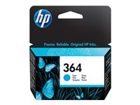 HP 364 - Cyan - original - blister - bläckpatron - för Deskjet 35XX; Photosmart 55XX, 55XX B111, 65XX, 7510 C311, 7520, Wireless B110 CB318EE#301