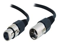 C2G Pro-Audio - Ljudkabel - XLR3 hane till XLR3 hona - 50 cm - SFTP (skärmat folieöverdraget tvinnat par) 80376