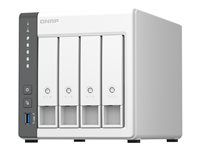 QNAP TS-433 - NAS-server - 4 fack - 32 TB - SATA 6Gb/s - HDD 8 TB x 4 - RAID RAID 0, 1, 5, 6, 10, JBOD - RAM 4 GB - Gigabit Ethernet / 2.5 Gigabit Ethernet - iSCSI support TS-433-4G+4XST8000NE001