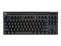 Logitech G PRO X TKL - Tangentbord - bakgrundsbelyst - Bluetooth, 2.4 GHz - QWERTZ - tysk - tangentbrytare: Tactile - vit 920-012144