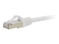 C2G Cat6a Booted Shielded (STP) Network Patch Cable - Patch-kabel - RJ-45 (hane) till RJ-45 (hane) - 3 m - STP - CAT 6a - formpressad, hakfri, tvinnad - vit 89938