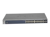 NETGEAR GSM7224v2 - Switch - Administrerad - 24 x 10/100/1000 + 4 x kombinations-SFP - skrivbordsmodell - Likström GSM7224-200EUS