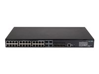 HPE FlexNetwork 5140 24G PoE+ 4SFP+ EI - Switch - L3 - smart - 24 x 10/100/1000 (PoE+) + 4 x kombo 10/100/1000Base-T (PoE+)/100/1000Base-X SFP + 4 x 10 Gigabit Ethernet / 1 Gigabit Ethernet SFP+ - rackmonterbar - PoE+ (370 W) JL827A